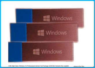 Bocado selado novo DVD do software 64 de Microsoft Windows 10 pro com o usb da chave 3,0 do produto