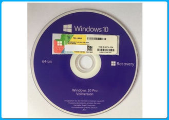 Bocado DVD da caixa 64 do OEM do software de Microsoft Windows 10 genuínos pro/licença do COA chave