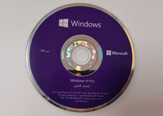 Língua chave FQC -08983 do árabe do original 100% da licença do Coa do OEM do bocado DVD do profissional 64 de Windows 10