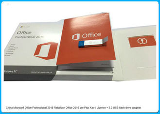 Pro Retailbox escritório 2016 de Microsoft Office 2016 pro mais a chave + movimentação do flash do Usb 3,0