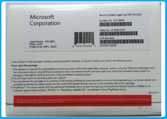Bocado selado genuíno DVD do software 64 de Microsoft Windows 10 pro com licença do OEM