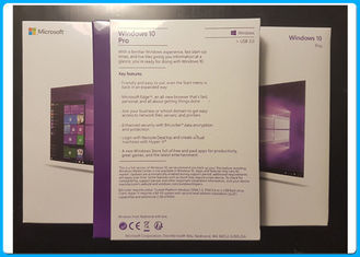 Caixa varejo de Windows 10, etiqueta do Coa do bocado do bocado 64 da vitória 10 completos da versão pro 32 + flash do Usb