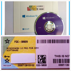 Caixa DVD do OEM do software de Windows 10 pro com licença do coa, ativação em linha