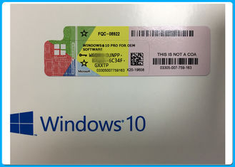 Chave 100% do OEM da etiqueta da licença do COA de Microsoft Windows 10 pro ativado em linha
