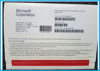 Software de Microsoft Windows 10 ingleses da versão pro 32/64 de chave genuína do OEM da licença do bocado