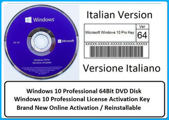 Multi etiqueta da licença do COA do OEM do software de Microsoft Windows 10 da língua pro