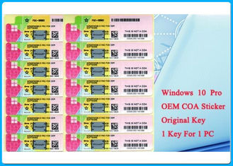 Toda a etiqueta 32bit 64bit do COA de Lanugaue Windows 10 compatíveis pro em linha ativa a licença genuína do OEM do COA X20