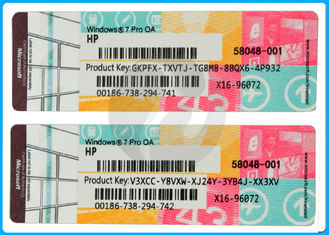 etiqueta cor-de-rosa/azul original da chave do COA do oem dos códigos chaves do produto de Windows 7
