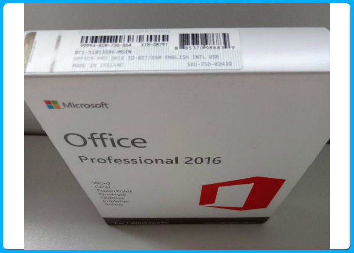 Microsoft Office 2016 pro mais a licença ativou o escritório 2016 do retailbox da movimentação do flash do usb 3,0 pro