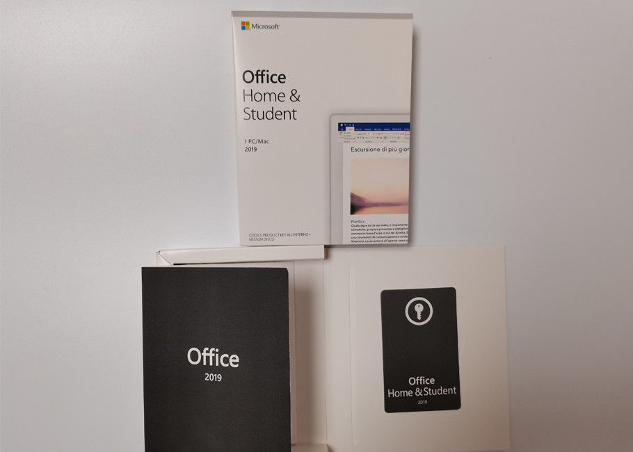 Office Home e chave em linha da licença de Itália da caixa varejo do estudante 2019